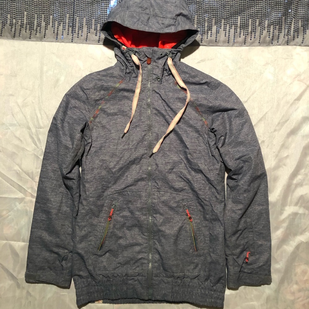 COPY - ROXY Dry Flight Snow Jacket Womens Size XS Grey and Pink